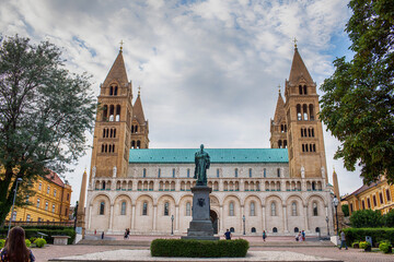 Fototapeta na wymiar The cathedral in Pecs,Hungary.High quality photo.