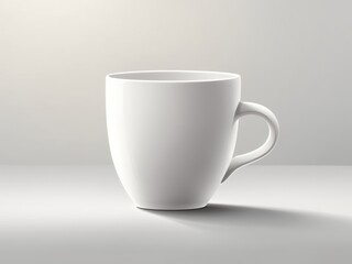 minimal flat vector illustration white coffee cup illustration
