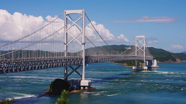Tokushima Naruto Bridge, Powerful Tides Passing through Strait