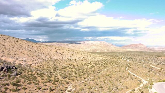 Sunny day drone over the desert