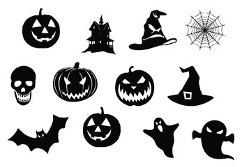 halloween icons set