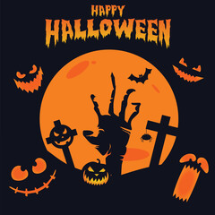 halloween background with halloween pumpkin