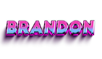 Brandon Colorful 3d Abstract Text name