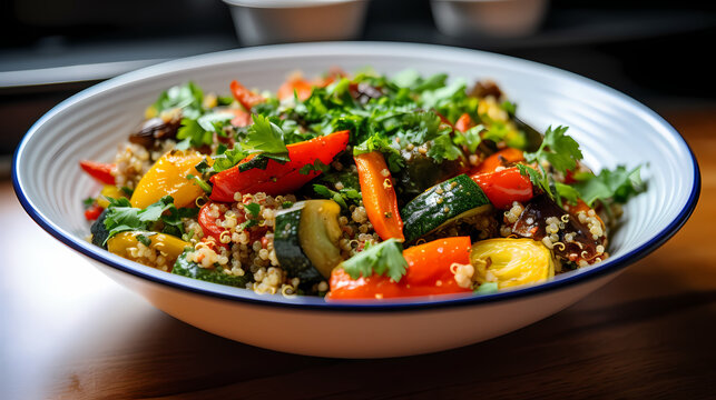 Healthy Choice: Quinoa and Roasted Veggie Bowl