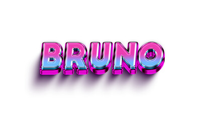 Bruno Colorful 3d Abstract Text name