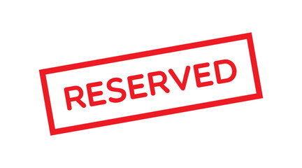 Vector Reserved Label on White Background