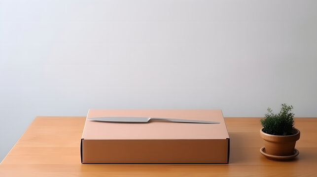 box with metal knife