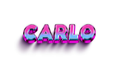 Carlo Colorful 3d Abstract Text name