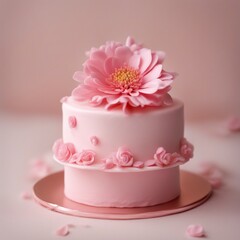 Fototapeta na wymiar cake with flower