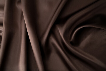 Fototapeta premium Close up of black silk background