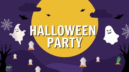 Purple and Yellow Colorful Horror Halloween Costume Party Presentation 