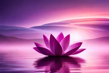 purple lotus flower - Powered by Adobe