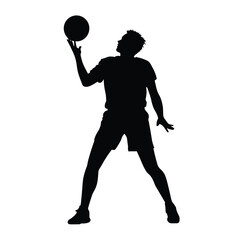 Silhouette of a Volleyball Player