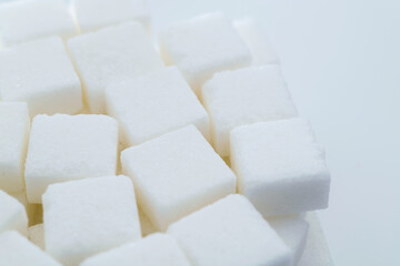 Background of many sugar cubes