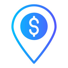maps and location gradient icon