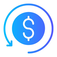 turnover gradient icon