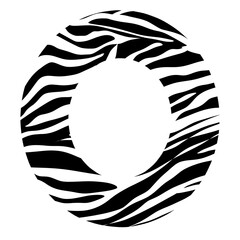 Alphabet with zebra pattern