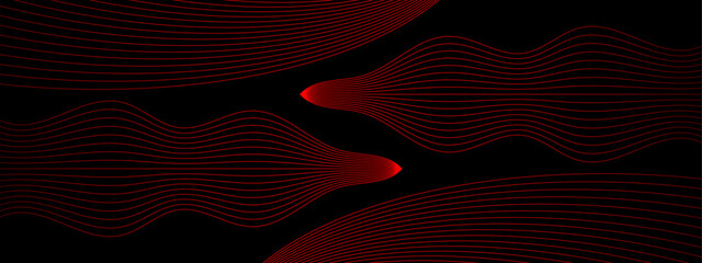 Free vector red wavy with dark background