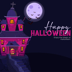 Happy Halloween banner party flyer