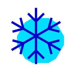 天気、雪、雪の結晶、寒い、冬を表す2色スタイルのアイコン