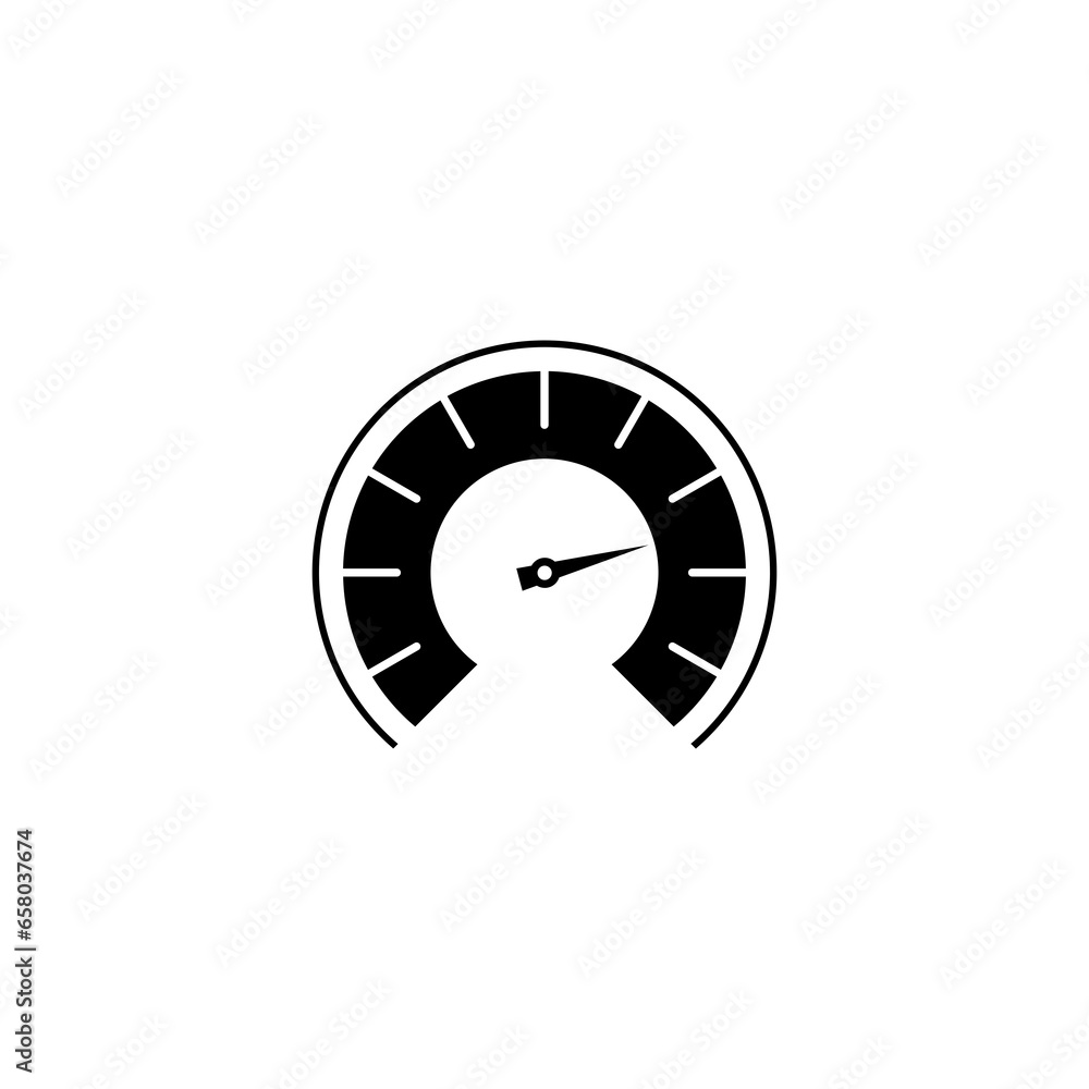 Poster speedometer icon isolated on transparent background