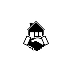 Real estate deal icon isolated on transparent background