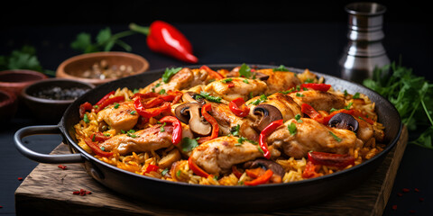 Gourmet Paella with Seafood Culinary Art: Seafood Paella