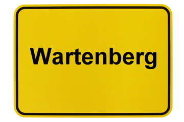 Illustration eines Ortsschildes der Gemeinde Wartenberg in Hessen