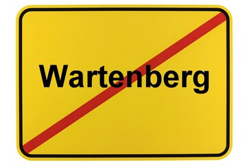 Illustration eines Ortsschildes der Gemeinde Wartenberg in Hessen