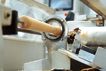 Process of making balusters from wood in furniture manufacture