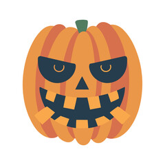 Flat Halloween Pumpkin Elements