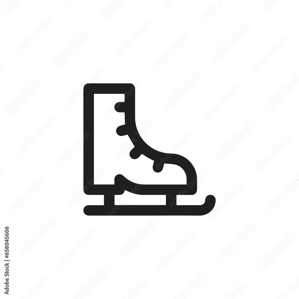 Poster Ice Skate icon vector. Linear style sign for mobile concept and web design. Ice Skate symbol illustration. Pixel vector graphics - Vector.	