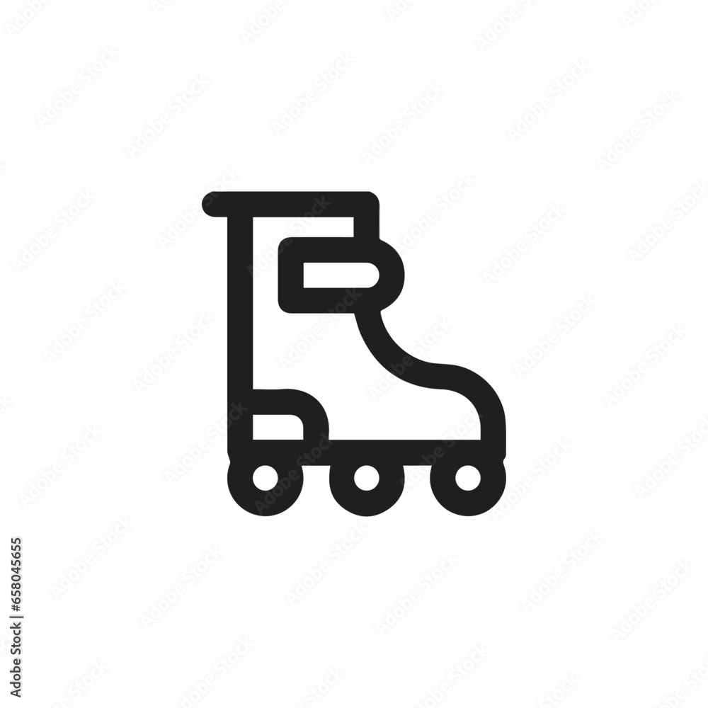 Poster roller skate icon vector. linear style sign for mobile concept and web design. roller skate symbol i