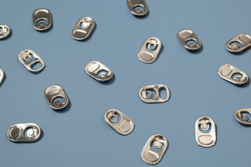 Ring pull tabs for open of drinking can.