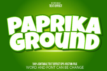 Paprika Ground Editable Text Effect Cartoon Style