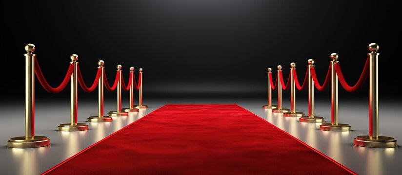image of red carpet with barrier