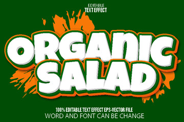 Organic Salad Editable Text Effect Flat Gradient Style