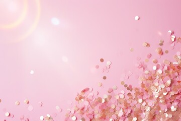 Delicate Pastel Glamour: Pink and Golden Sparkles Mockup