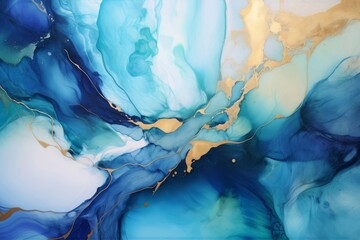 Abstract fluid art painting in alcohol ink technique - HD Wallpaper - obrazy, fototapety, plakaty
