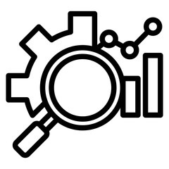 Analysis Icon. Part of Business Continuity Outline Icon Pack. A collection of essential icons representing disaster recovery, resilience, and continuity for businesses.