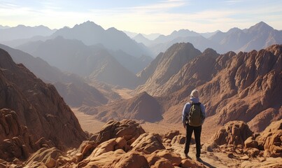 Against the backdrop of the Arabian mountains, the photo depicted a fearless traveler embracing the natural wonders of the region.