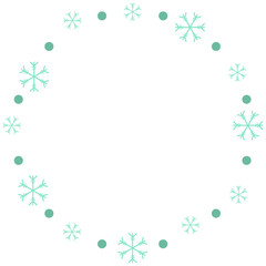 Snowflake Circle Frame