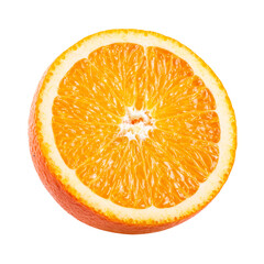 Naranja partida sobre fondo blanco aislada