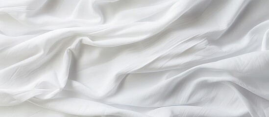 Textured fabric table cloth and canvas all white and crumpled - obrazy, fototapety, plakaty