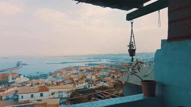 a plan from above of the city of algiers