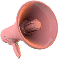 Pink megaphone a message communication tool