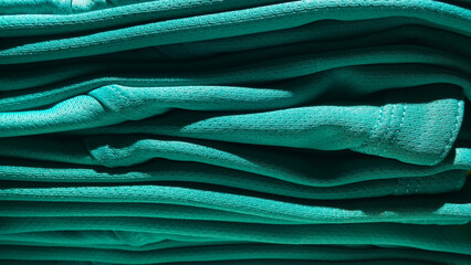 close up texture of pile of cloth or clothes