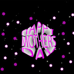 Happy Mothers day card with modern calligraphy