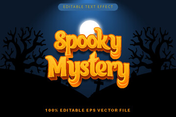 Spooky Mystery Editable Text Effect 3d Modern Style