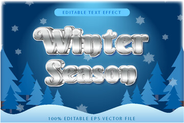 Winter Season Editable Text Effect 3d Luxury Style